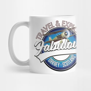 travel explore fabulous Orkney Scotlands logo Mug